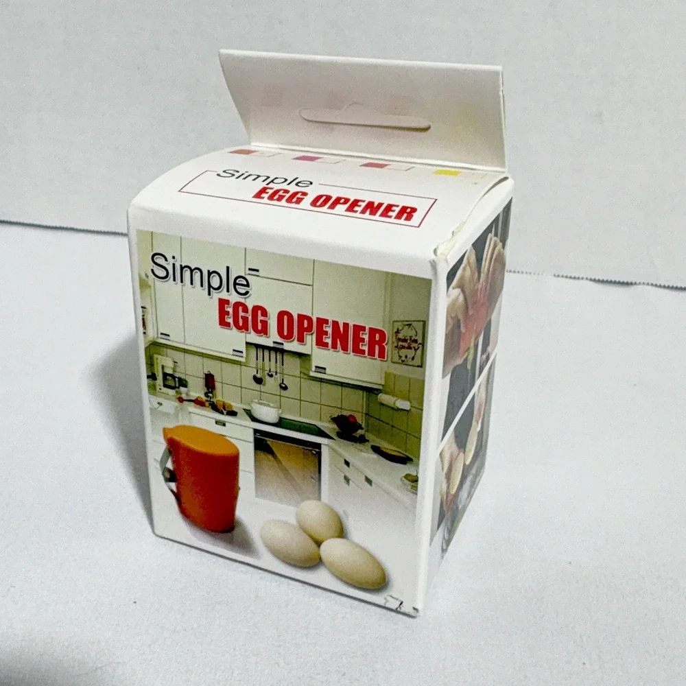 Vintage Simple Egg Opener Plastic Handheld Egg Cracker Tool SEALED